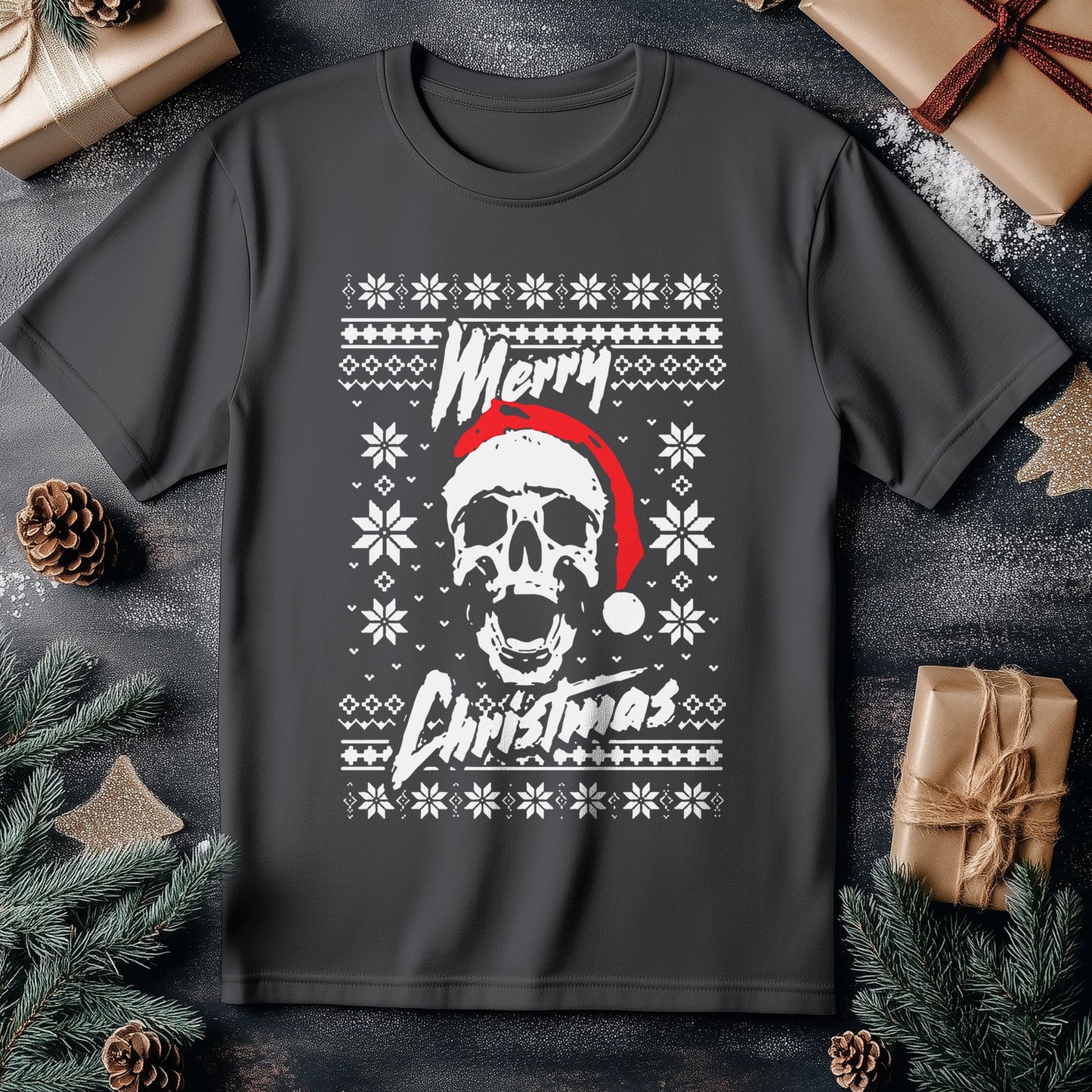 Merry Christmas Skull T-Shirt -