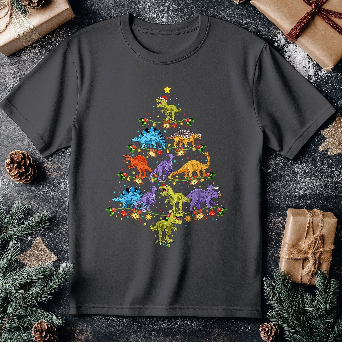 Dino-Mite Christmas Tree T-Shirt ‚Äì