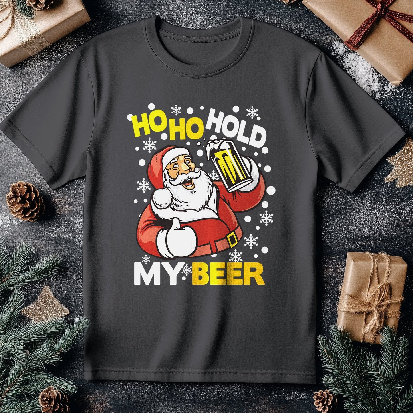 Ho Ho Hold My Beer T-Shirt - Santa's