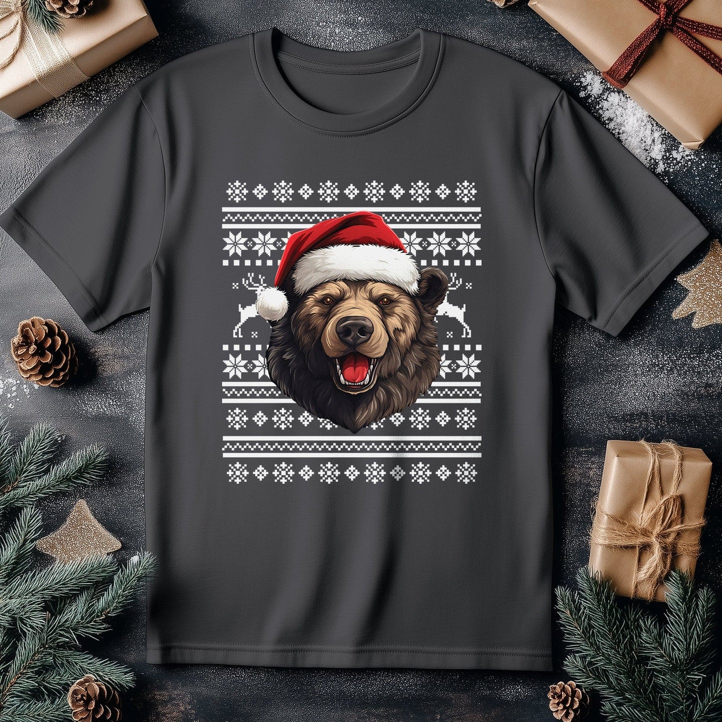 Bear Santa Hat T-shirt