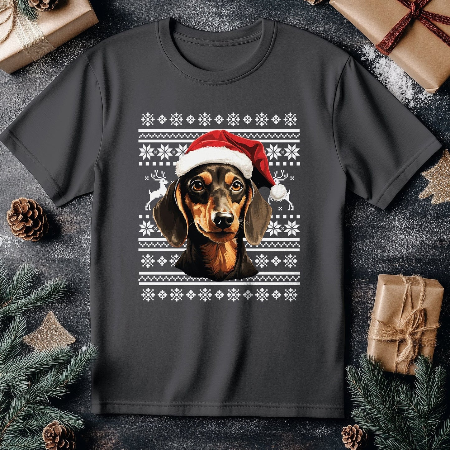 Dachshund in Santa Hat t-shirt -