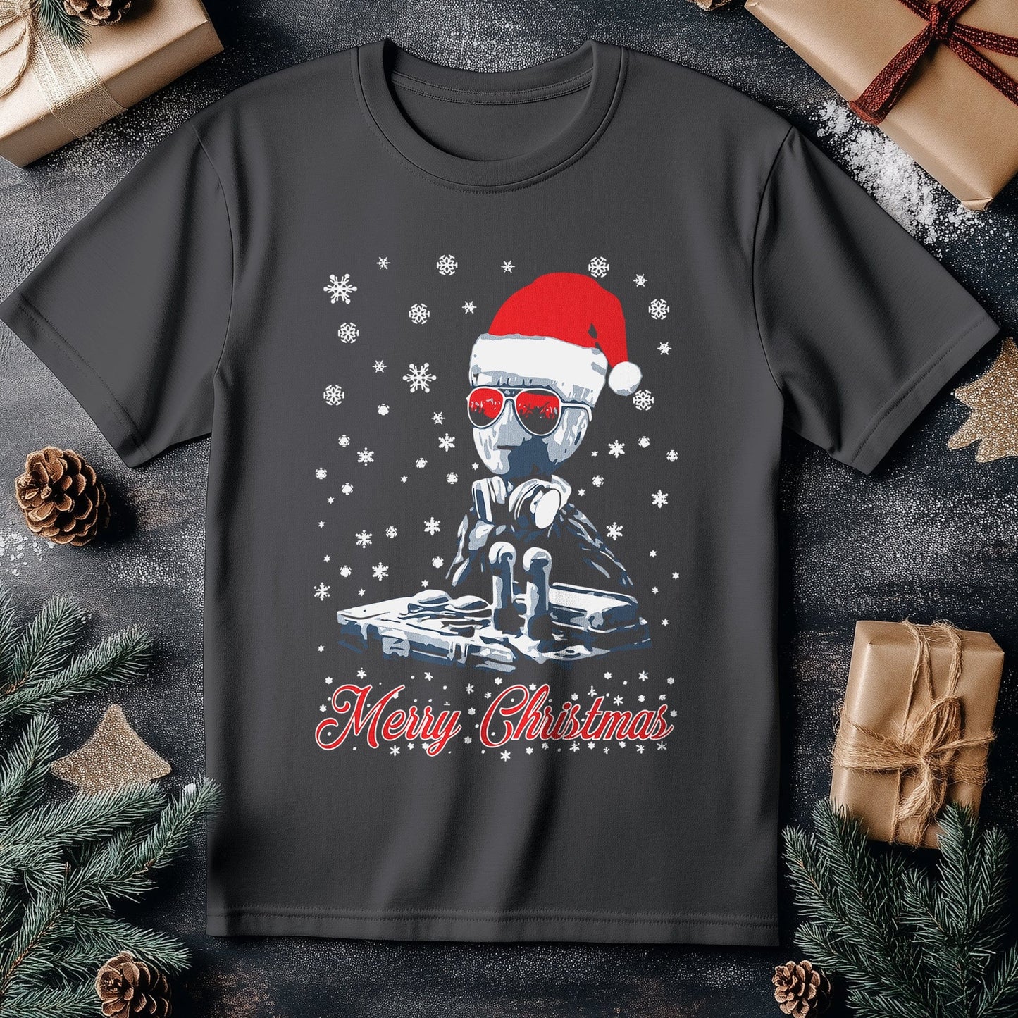 DJ Baby Groot Christmas T-shirt ‚Äì