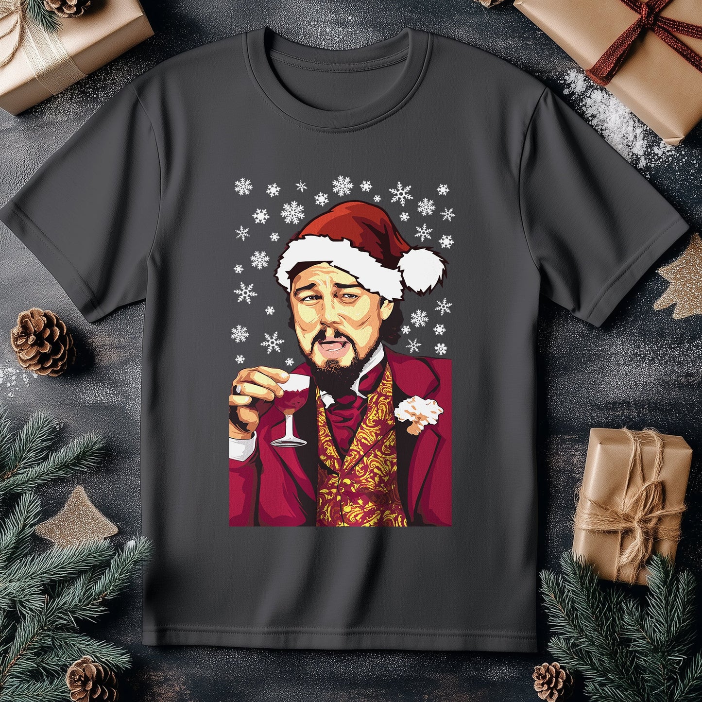 Leo Meme Xmas T-shirt - Sip &