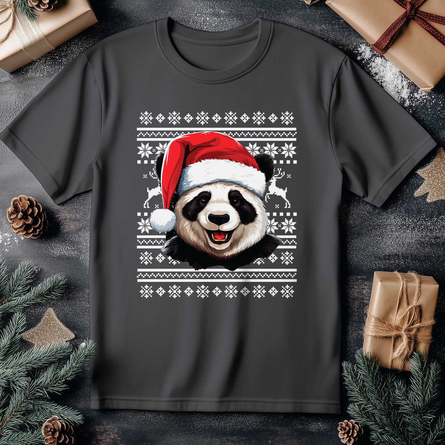 Panda Santa Hat t-shirt - Adorable &