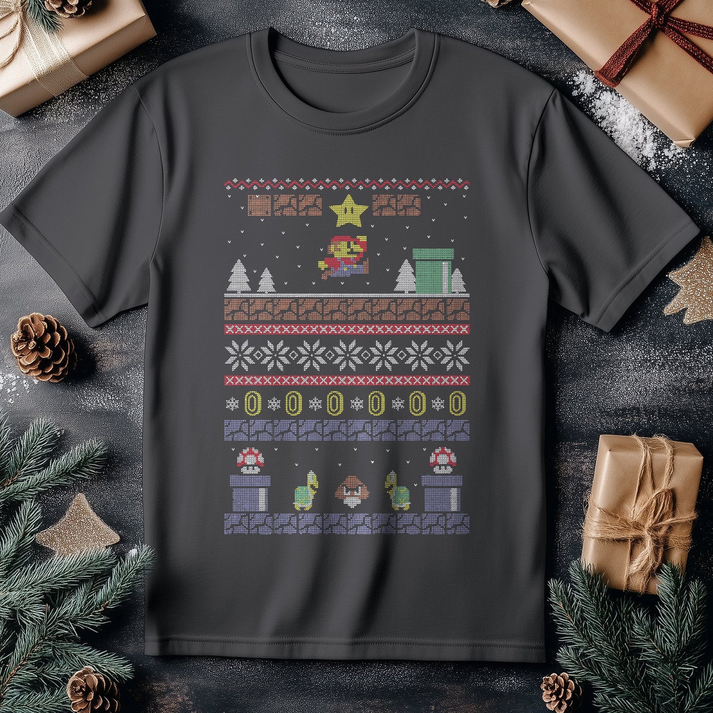 Mario Christmas T-Shirt - Gamers'