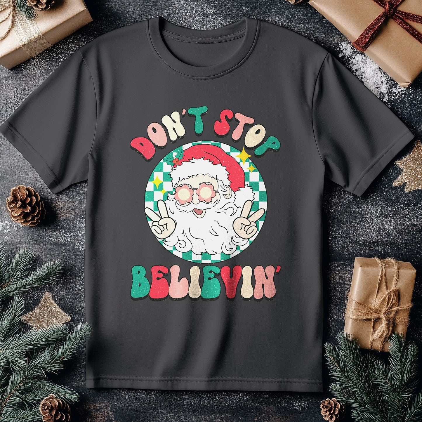 Don't Stop Believin' Santa T-Shirt -