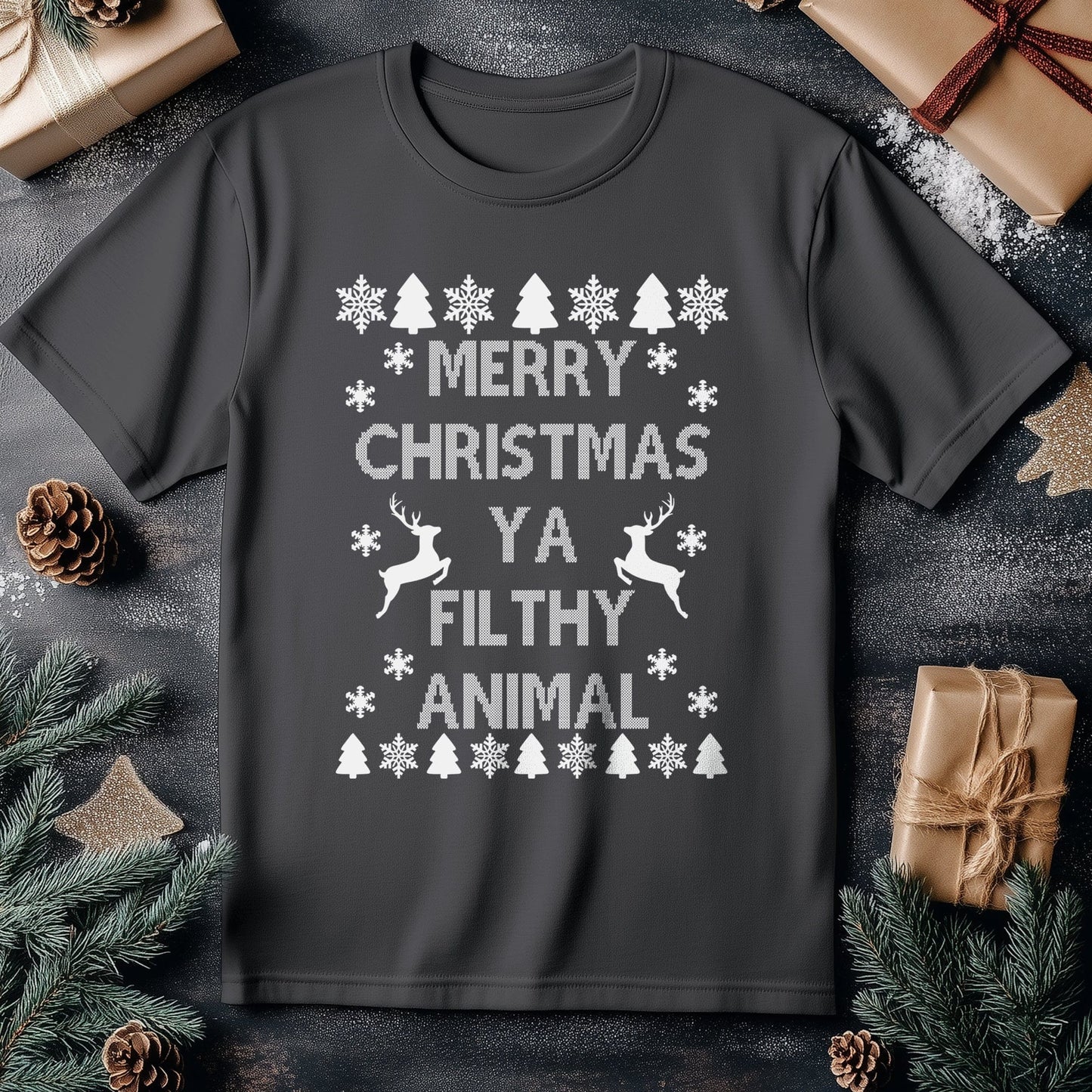 Filthy Animals Christmas T-shirt -