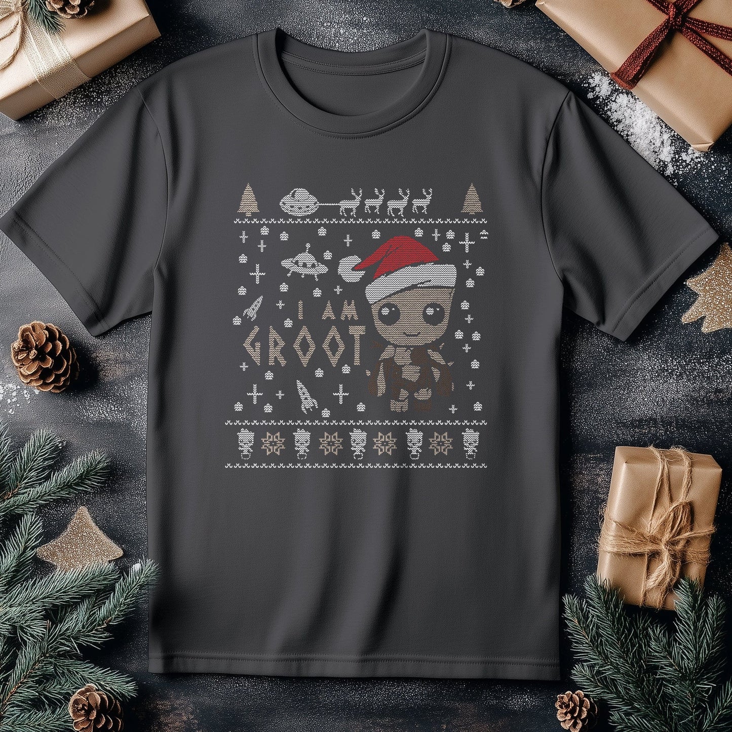 I Am Groot Xmas T-shirt - Festively