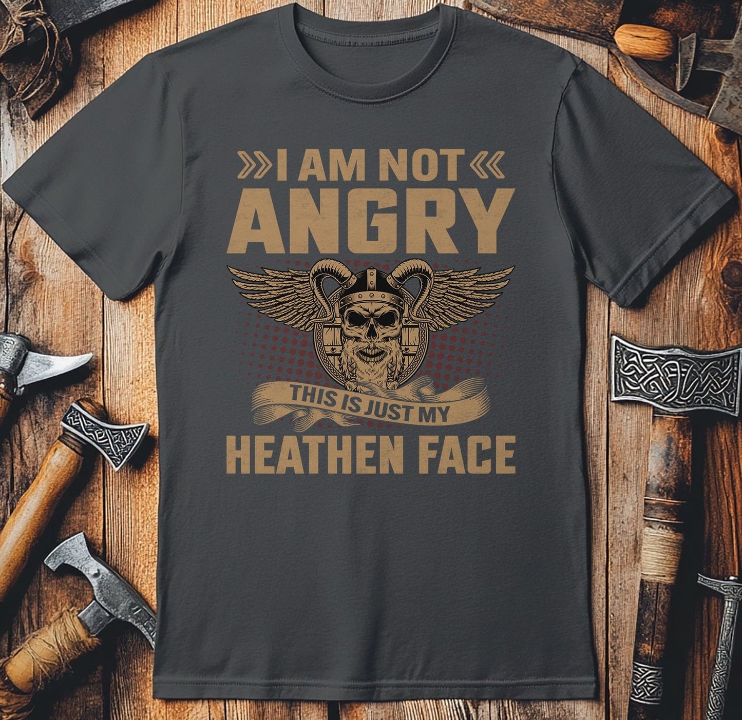 Angry Heathen Face T-shirt