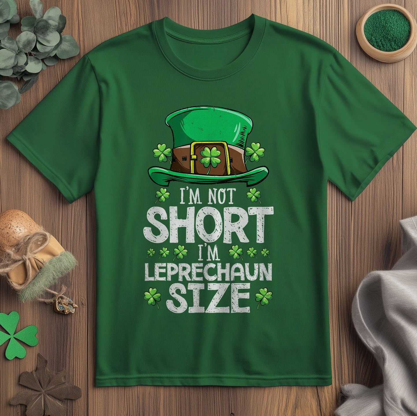 Not Short, I'm Leprechaun! Funny T-Shirt