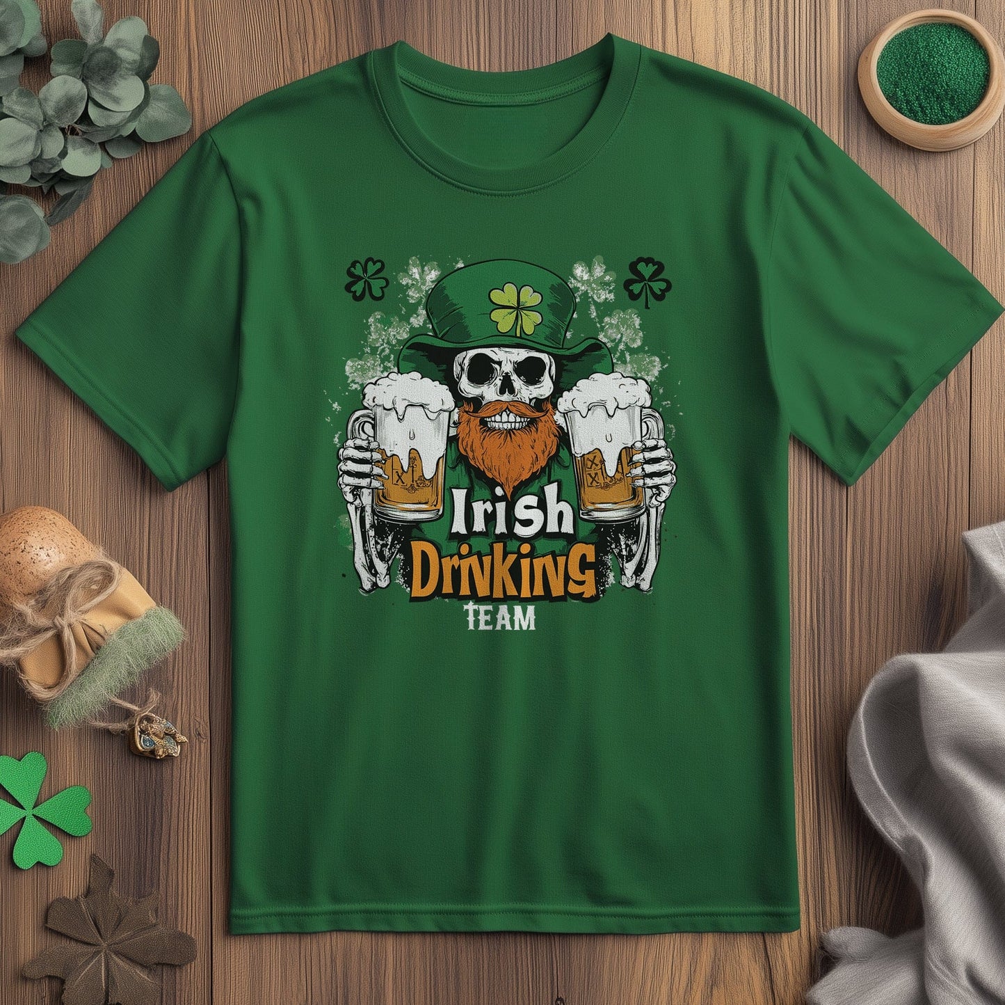 Skull Irish Drinking Team T-Shirt