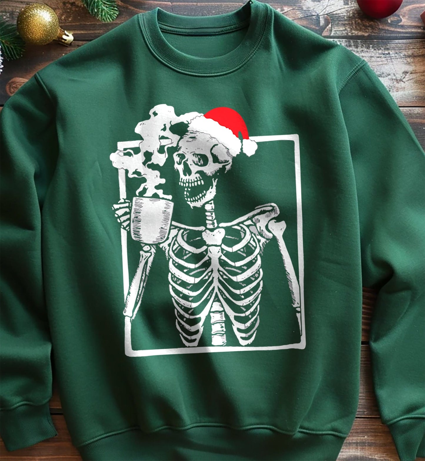 Christmas Skeleton Coffee Sweatshirt
