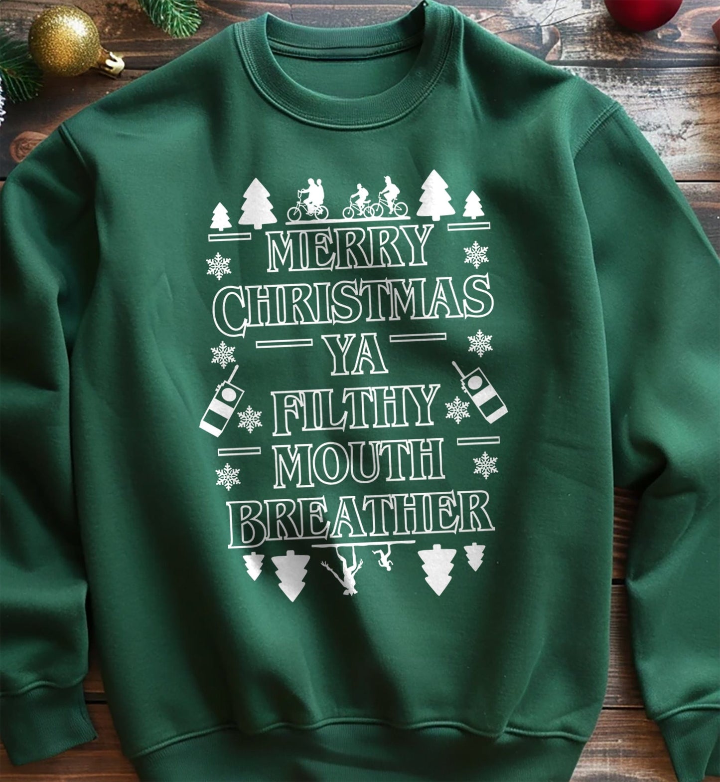 Filthy Mouth Breather Christmas Sweatshirt