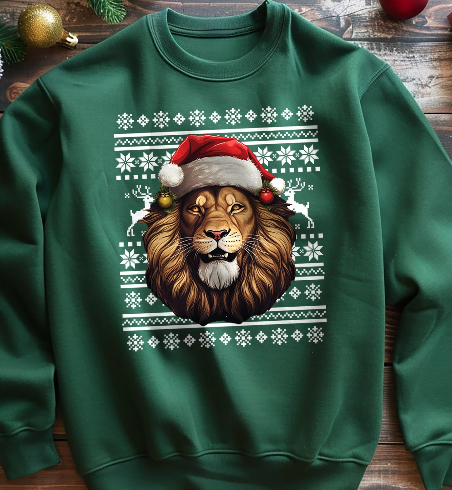 Lion Santa Hat Sweatshirt