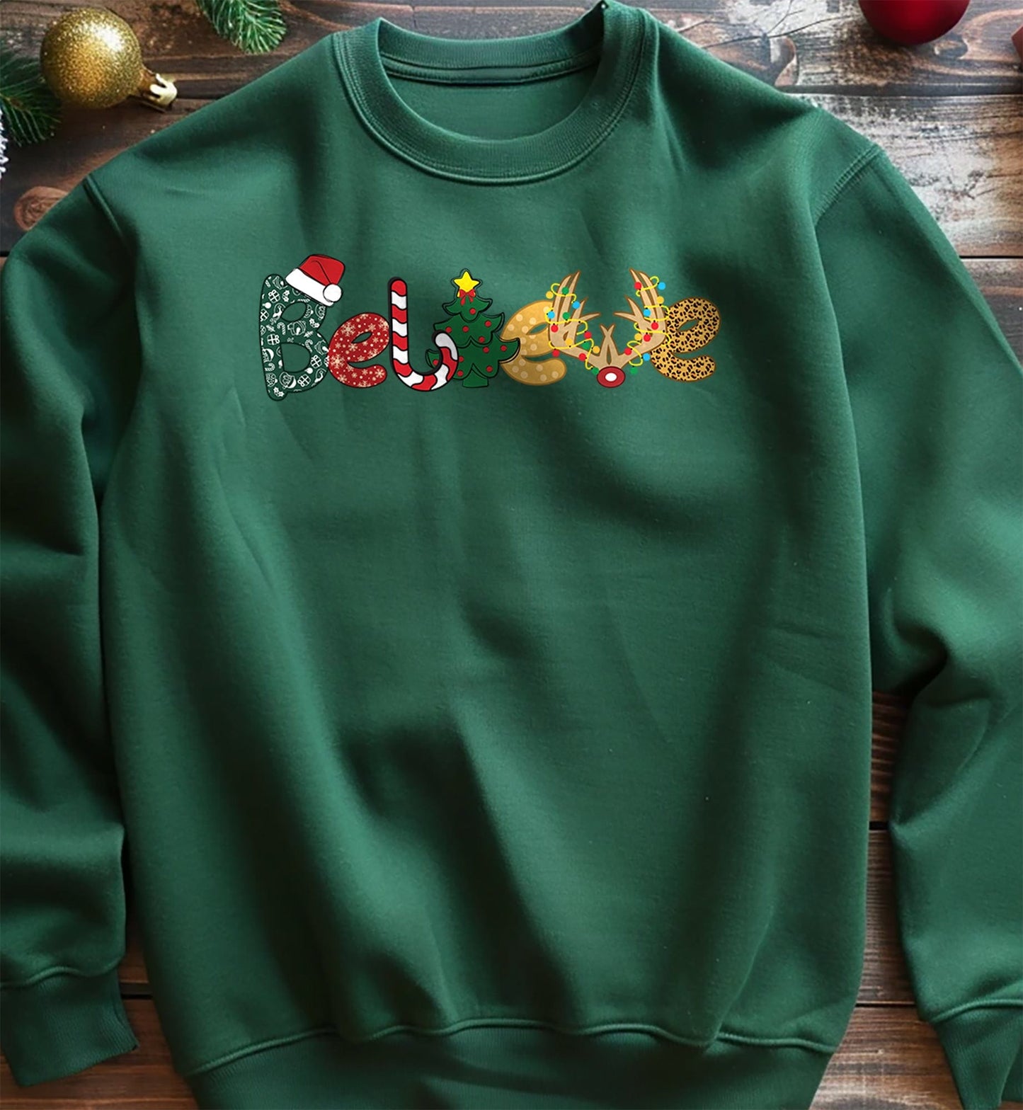 Christmas Believe Retro Sweatshirt