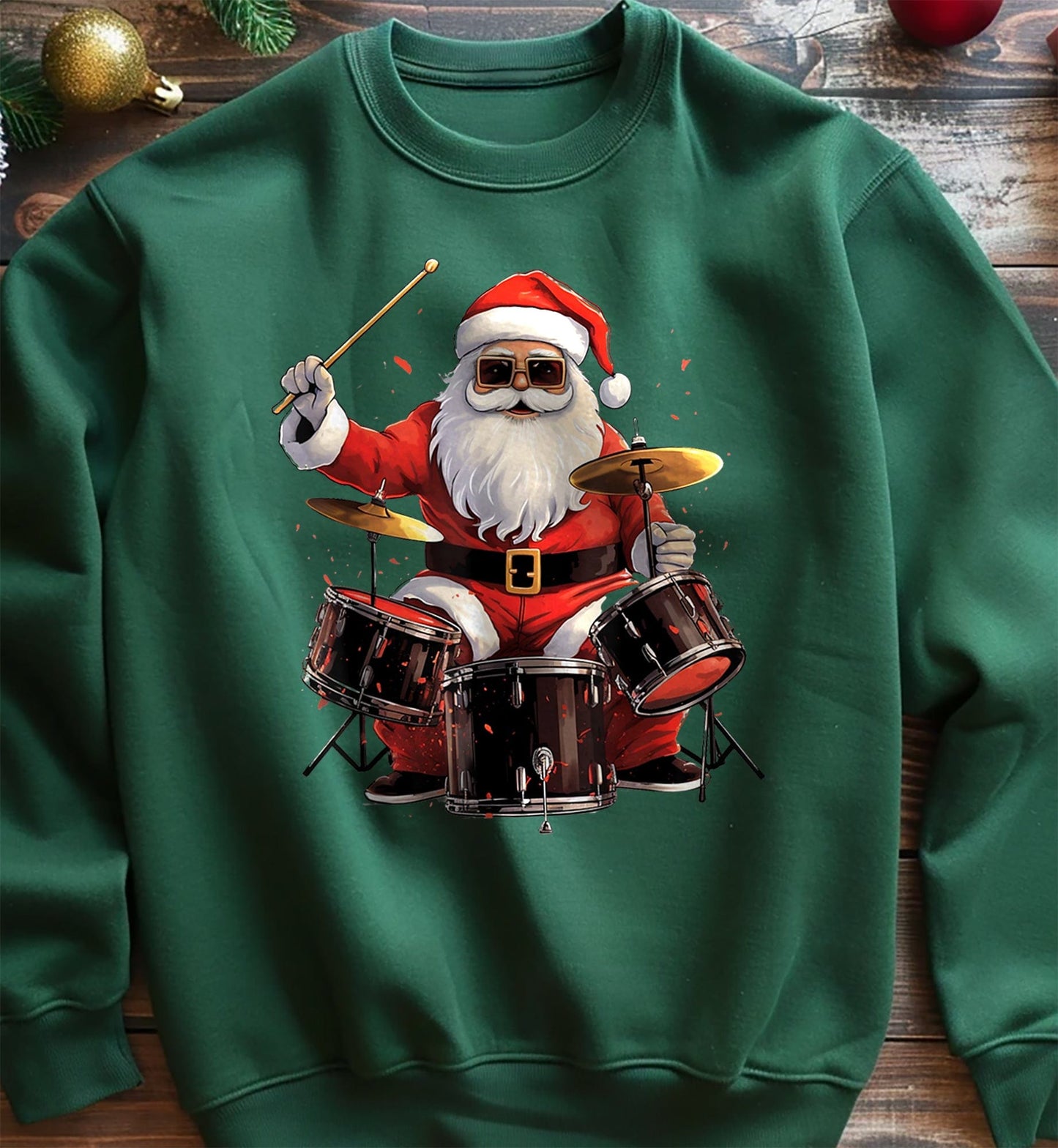 Drummer Santa Sweatshirt