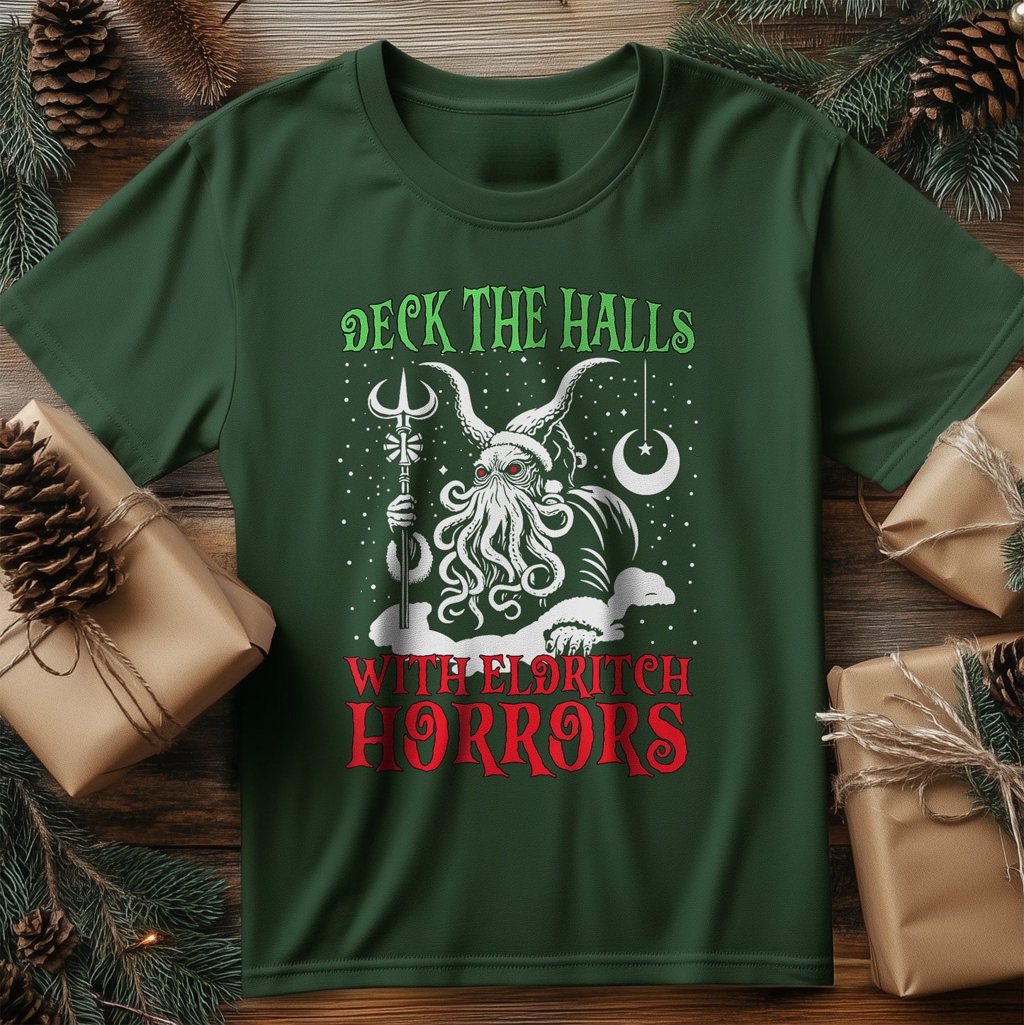 Creepy Christmas T-Shirt: Deck the