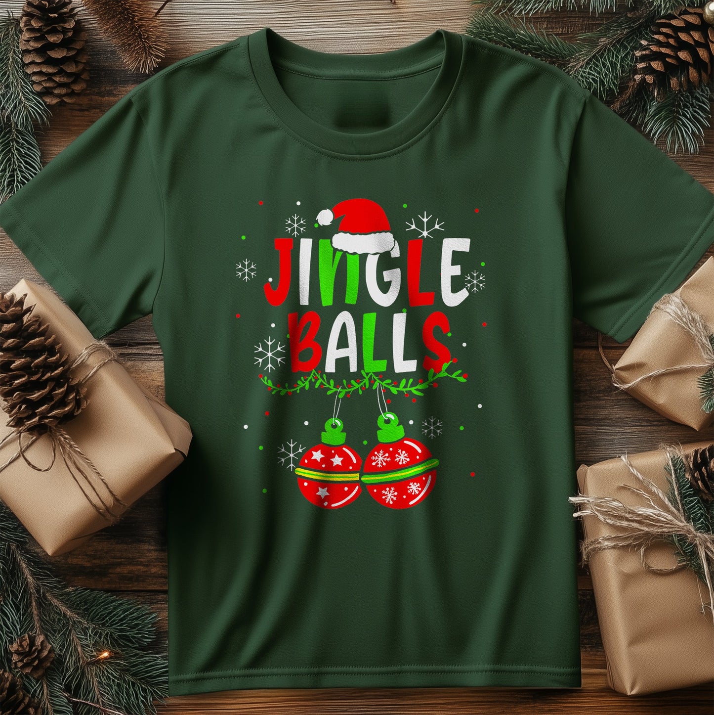 Jingle Balls Tinsel Tits T-Shirt ‚Äì