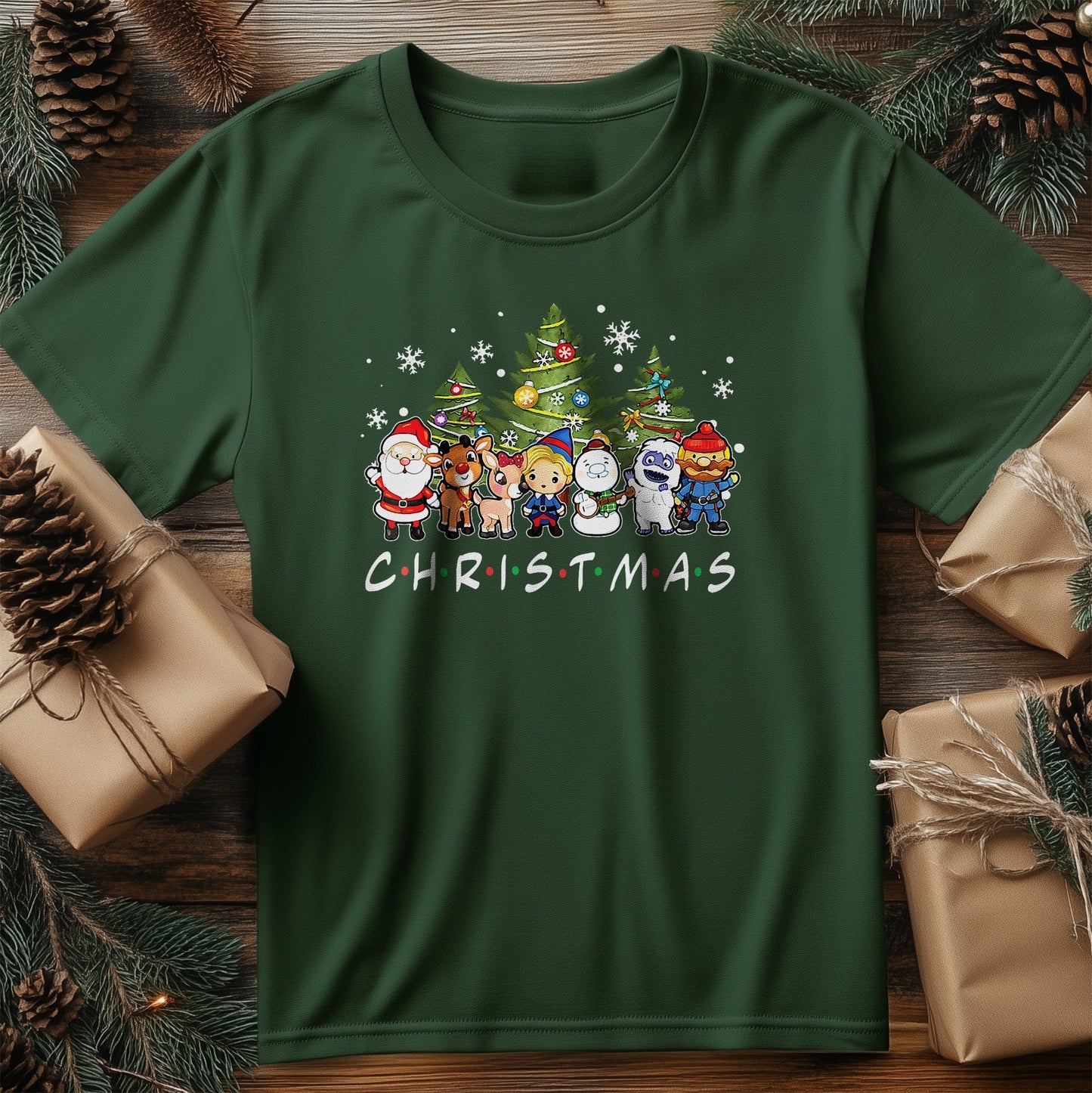 Christmas Friends T-shirt - Santa &