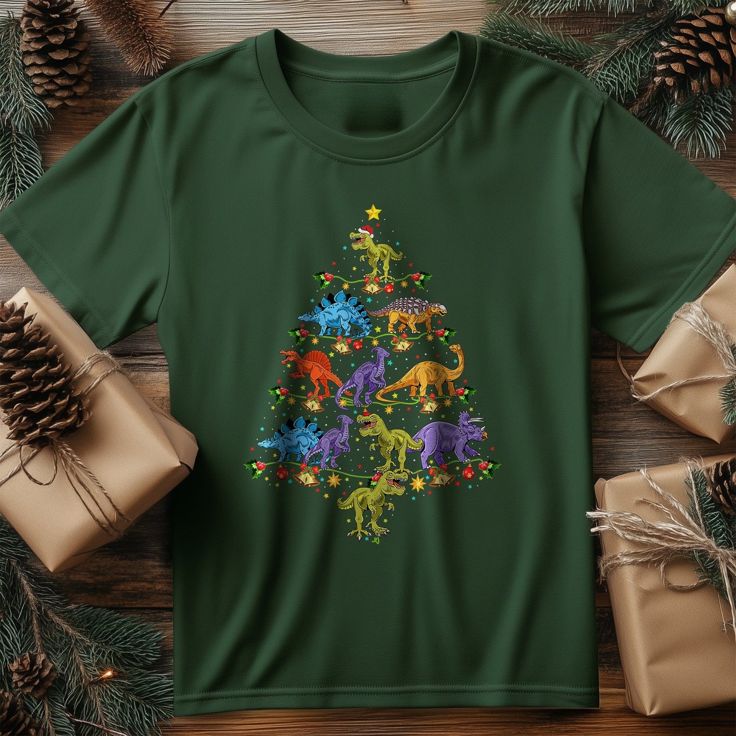 Dino-Mite Christmas Tree T-Shirt ‚Äì