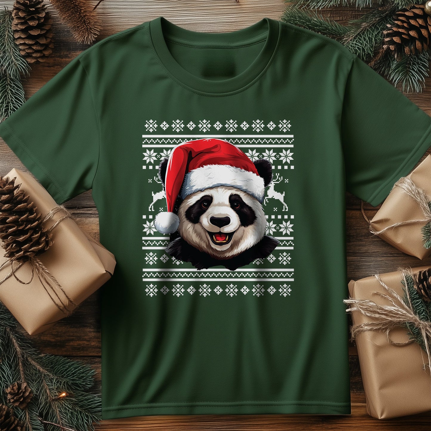 Panda Santa Hat t-shirt - Adorable &