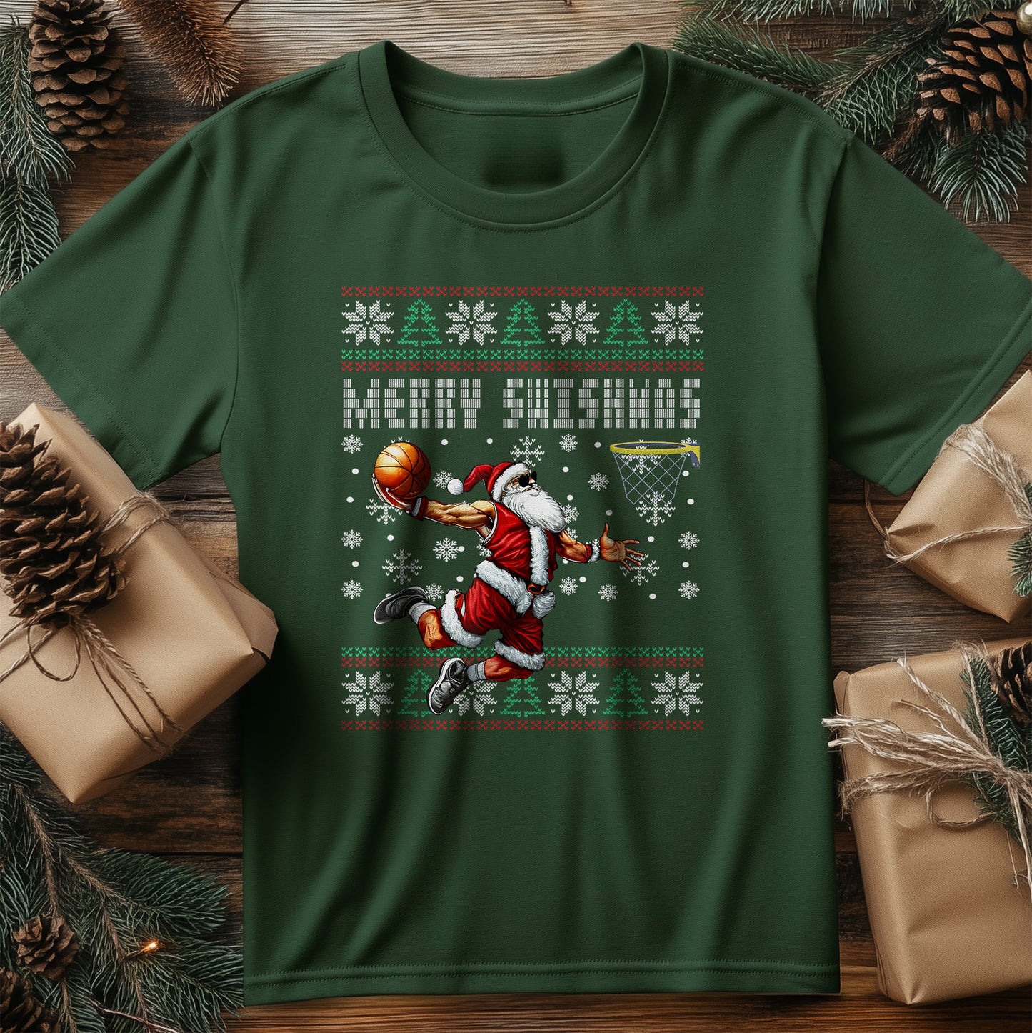 Merry Swishmas T-Shirt - Santa's