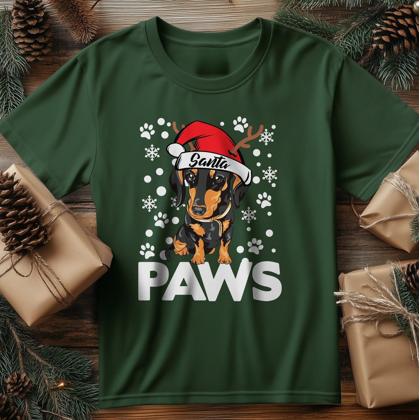 Santa Paws Dachshund T-shirt -