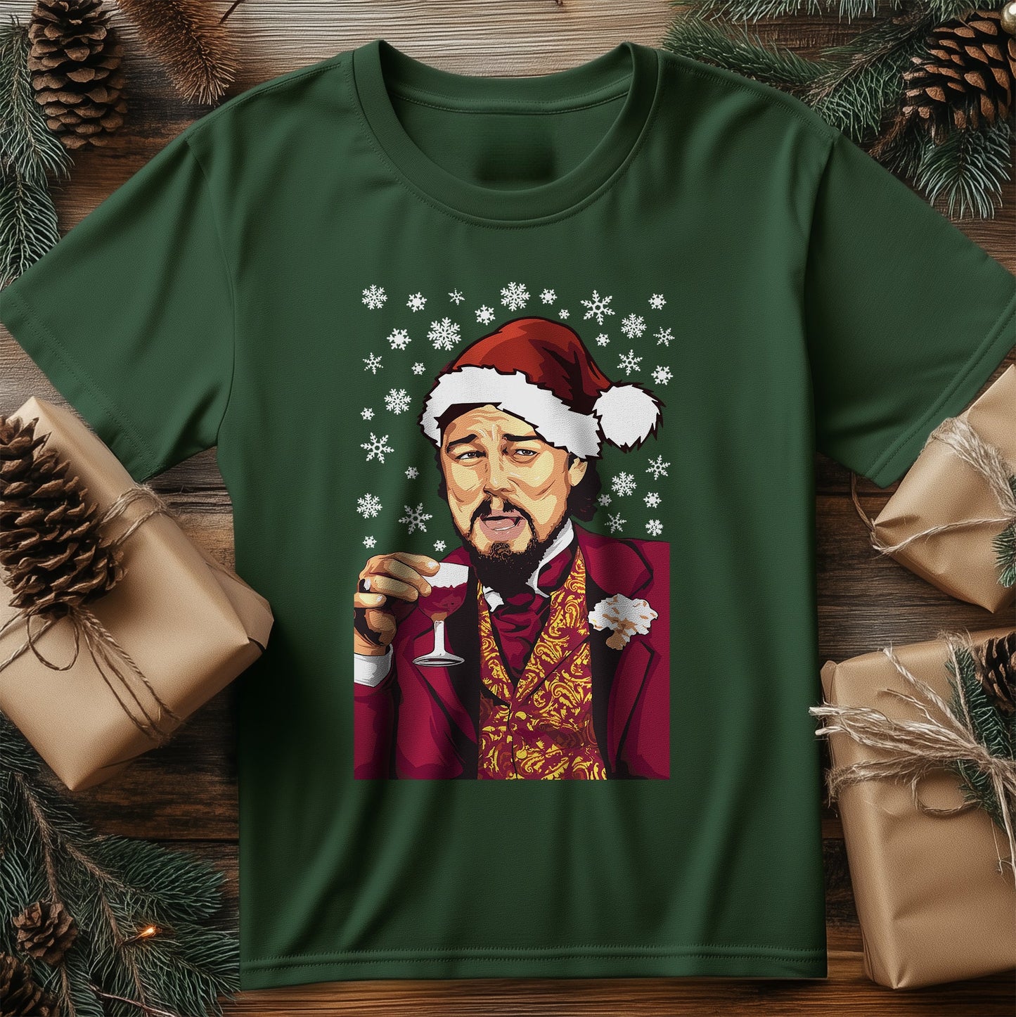 Leo Meme Xmas T-shirt - Sip &