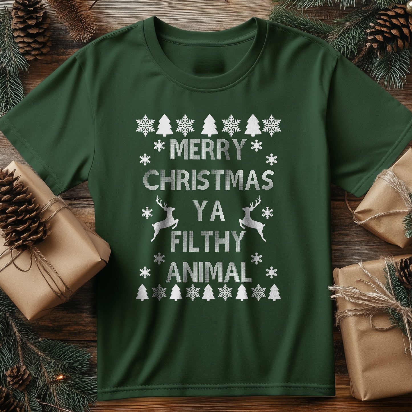 Filthy Animals Christmas T-shirt -