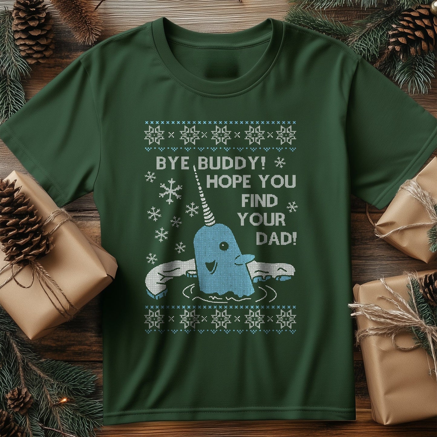Bye Buddy Narwhal T-shirt - Funny