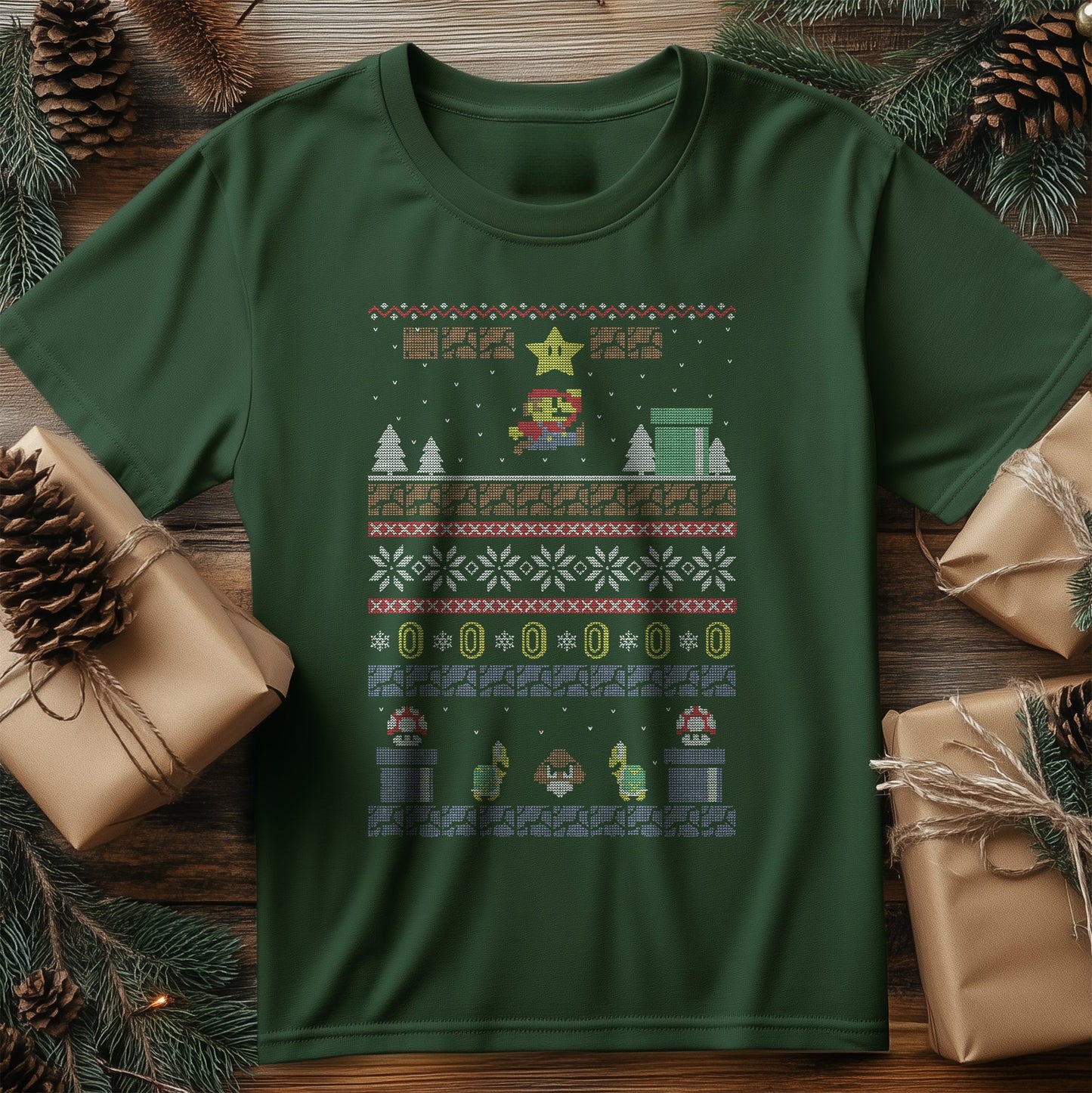 Mario Christmas T-Shirt - Gamers'
