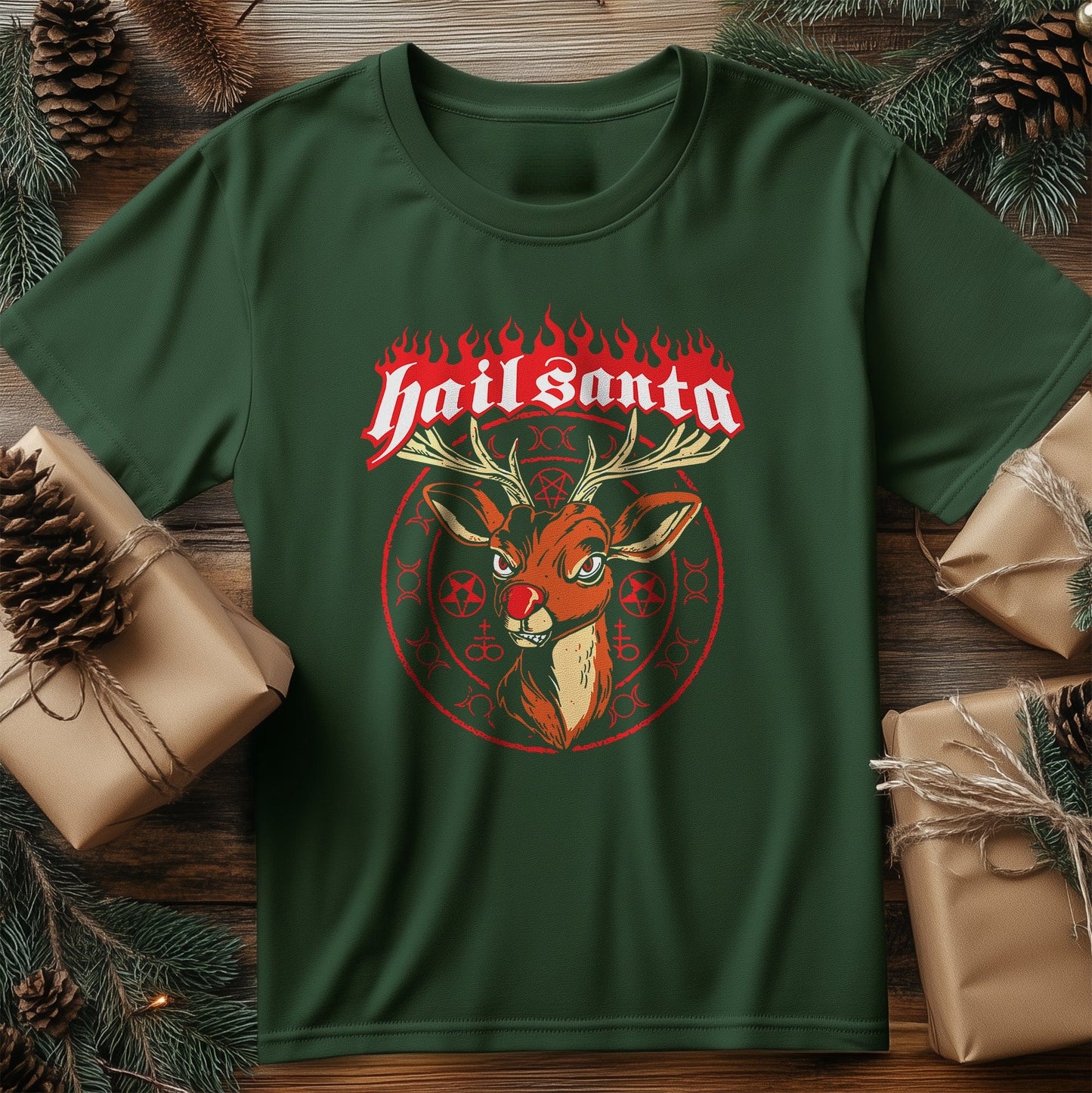 Hail Satan Reindeer t-shirt -