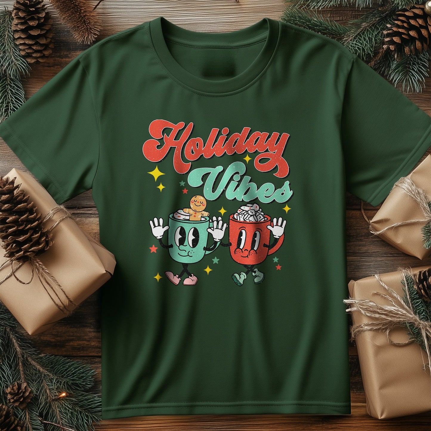 Holiday Vibes T-shirt - Sip, Sleigh,