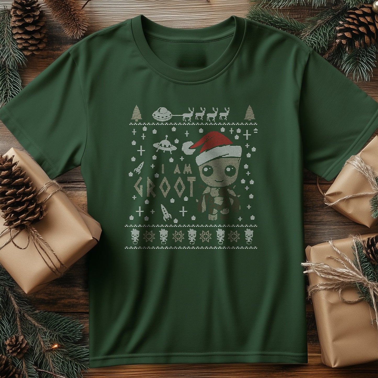 I Am Groot Xmas T-shirt - Festively