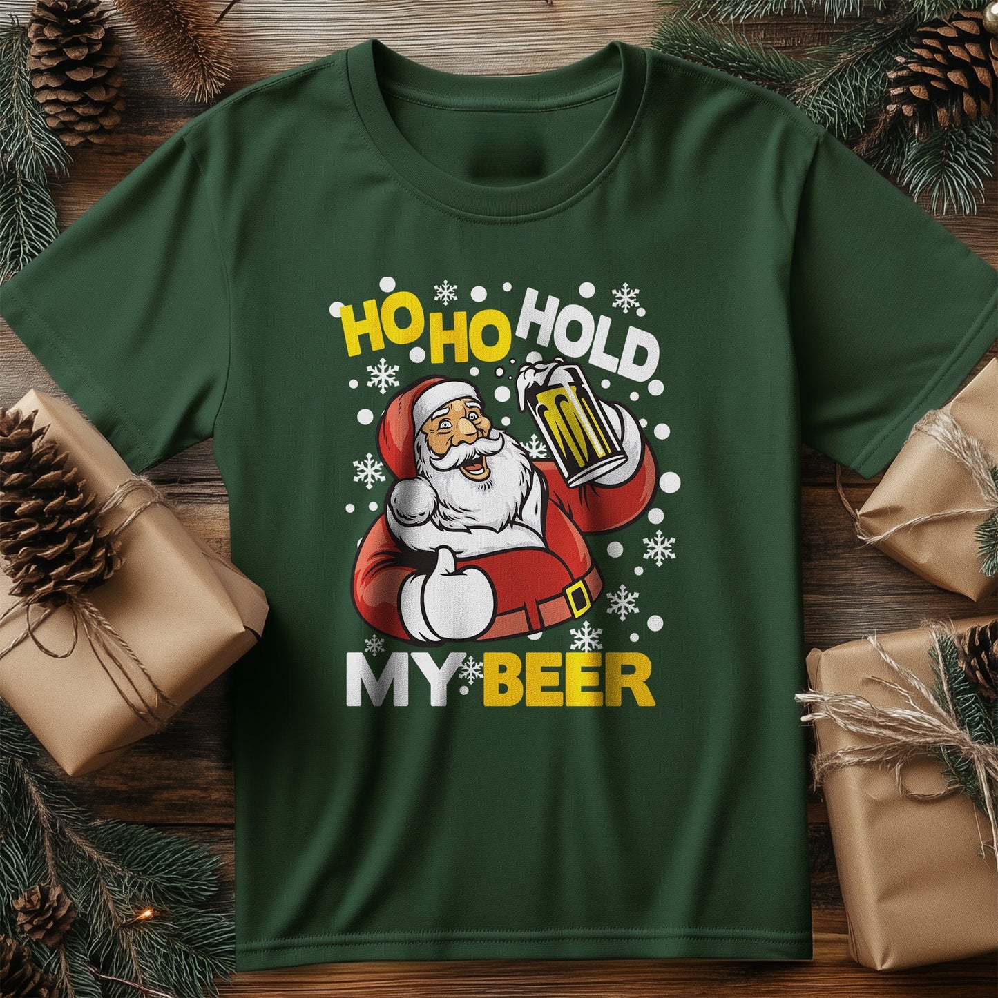 Ho Ho Hold My Beer T-Shirt - Santa's