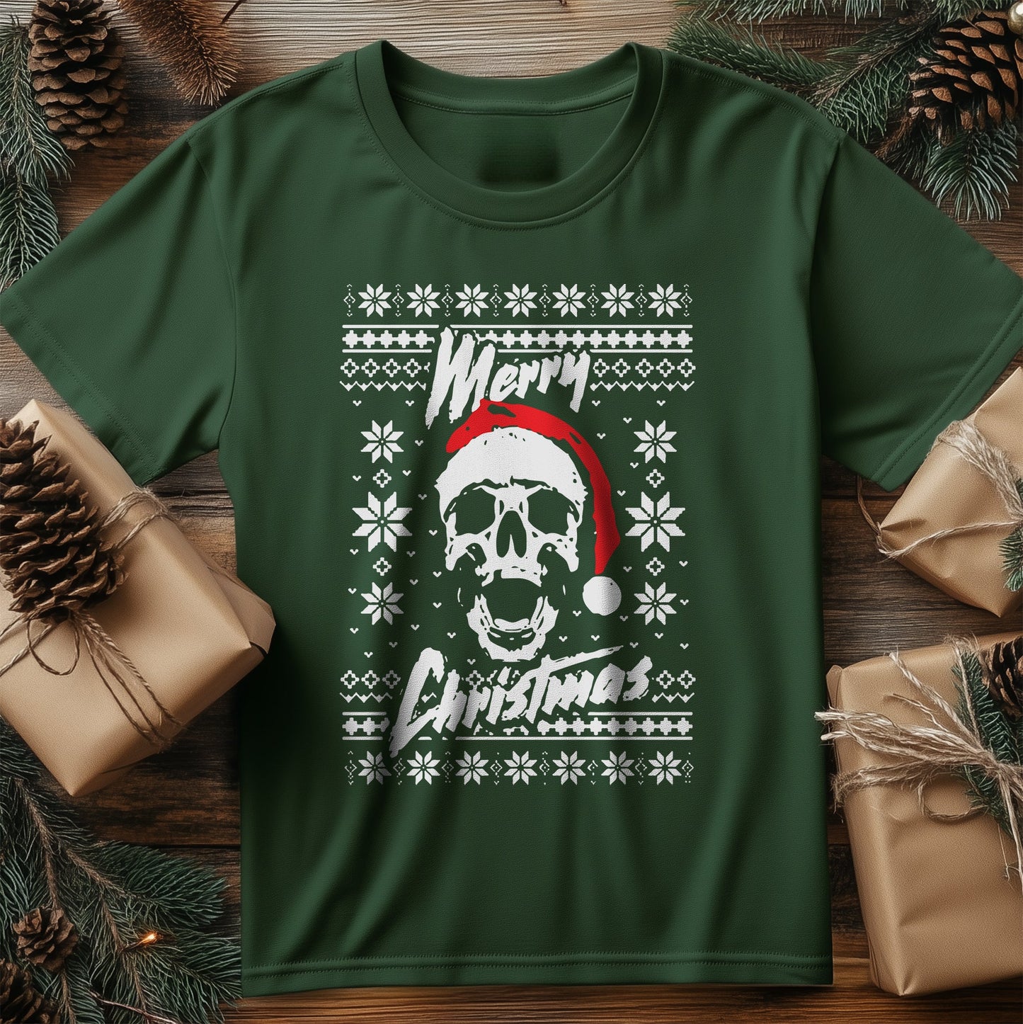 Merry Christmas Skull T-Shirt -