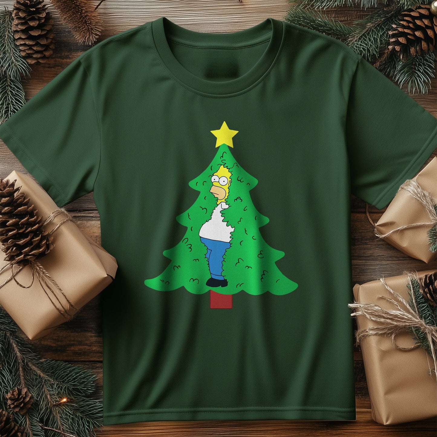 Homer Tree Meme T-shirt - Festive &