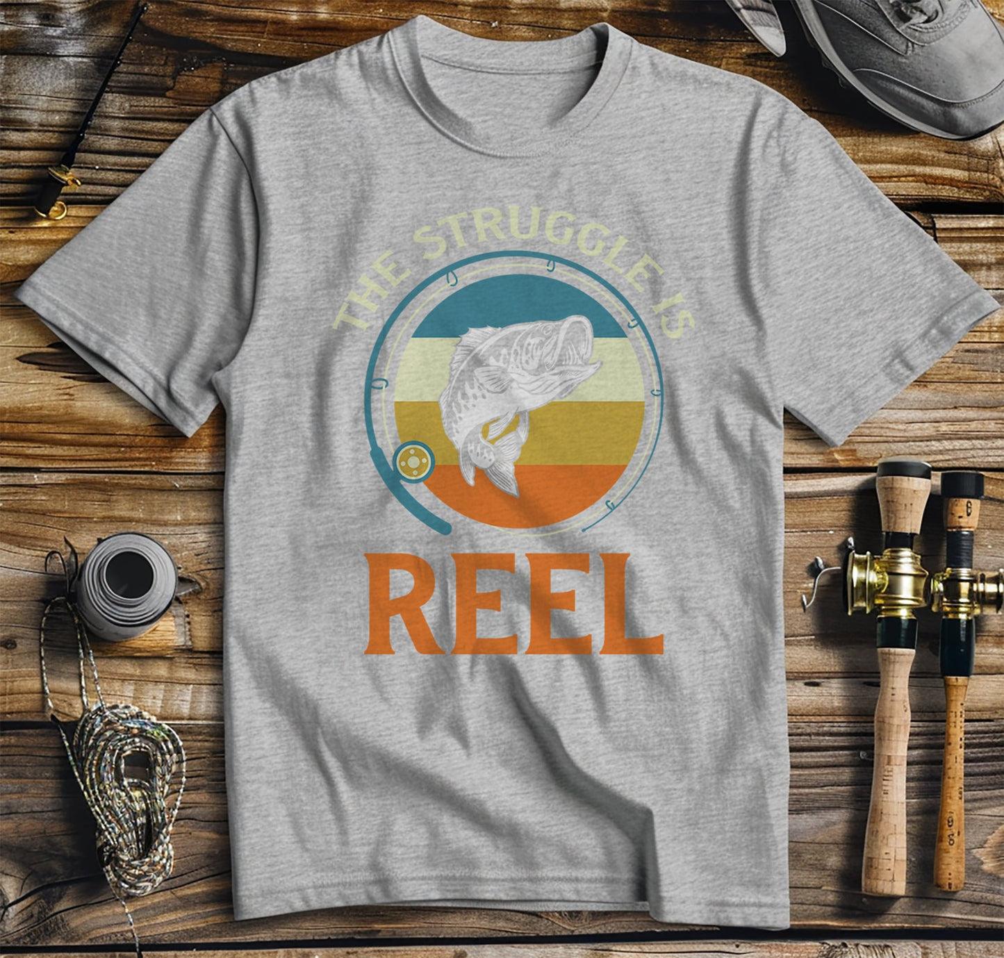 The Struggle Is Reel Fishing T-shirt