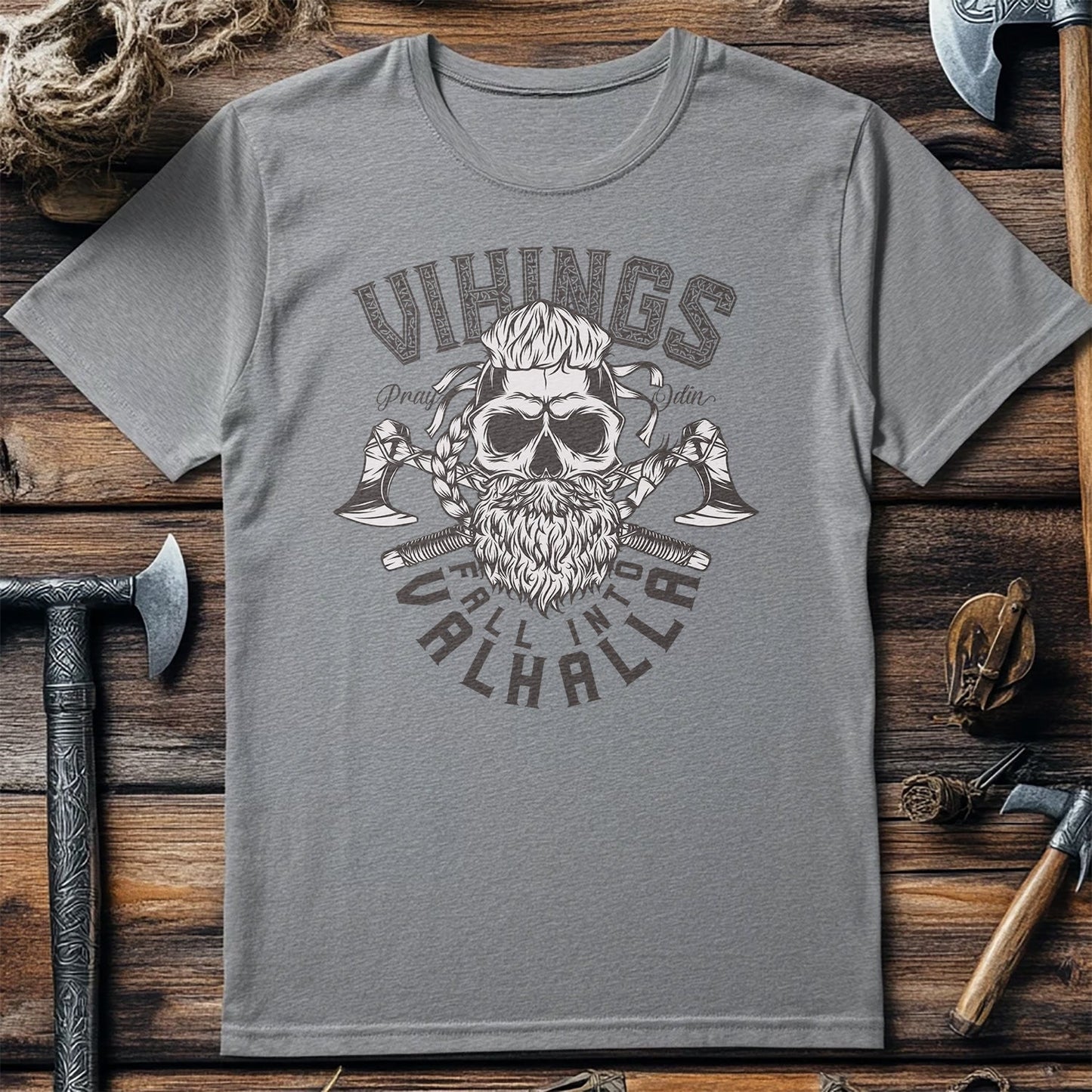 Viking Fall Into Valhalla T-shirt