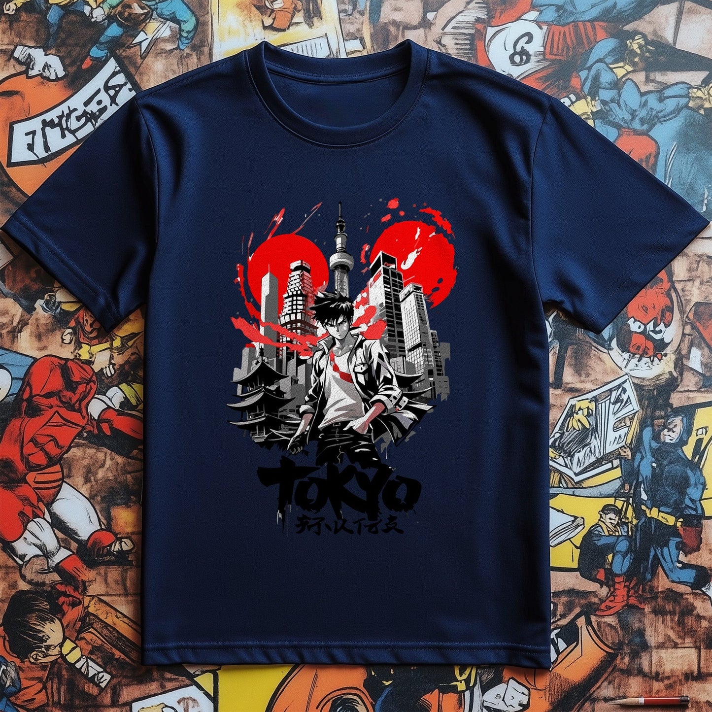 Tokyo Building Man t-shirt Comic