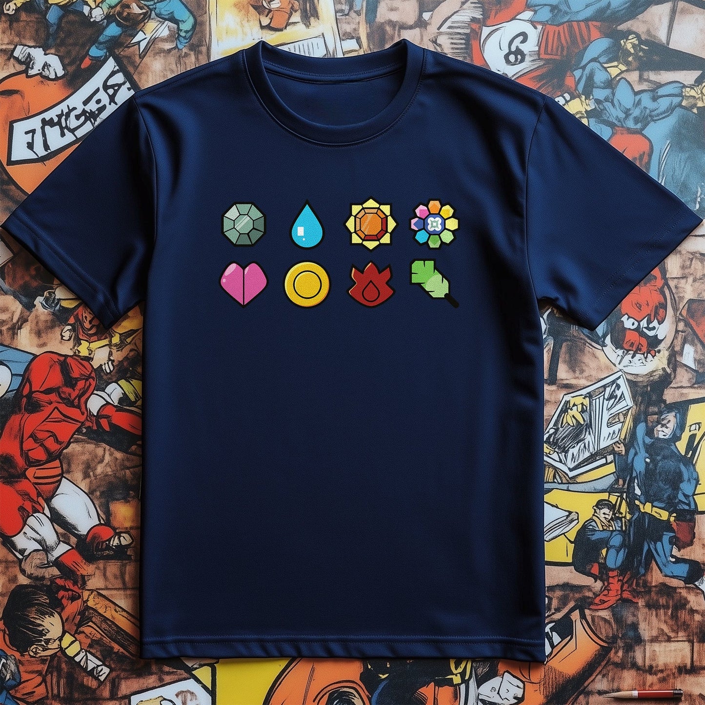First 8 Badges T-Shirt - Level Up