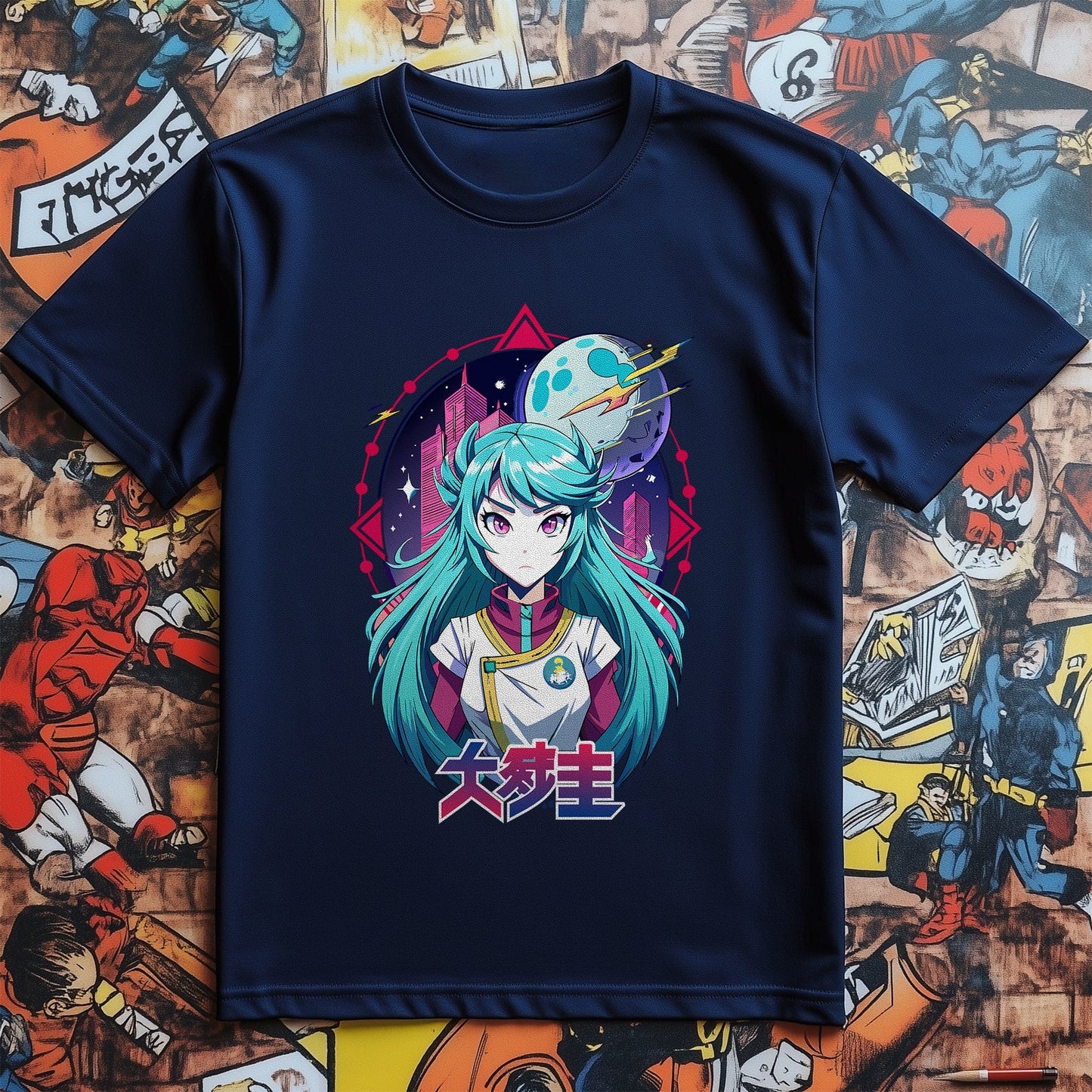Future Space Anime Girl T-Shirt