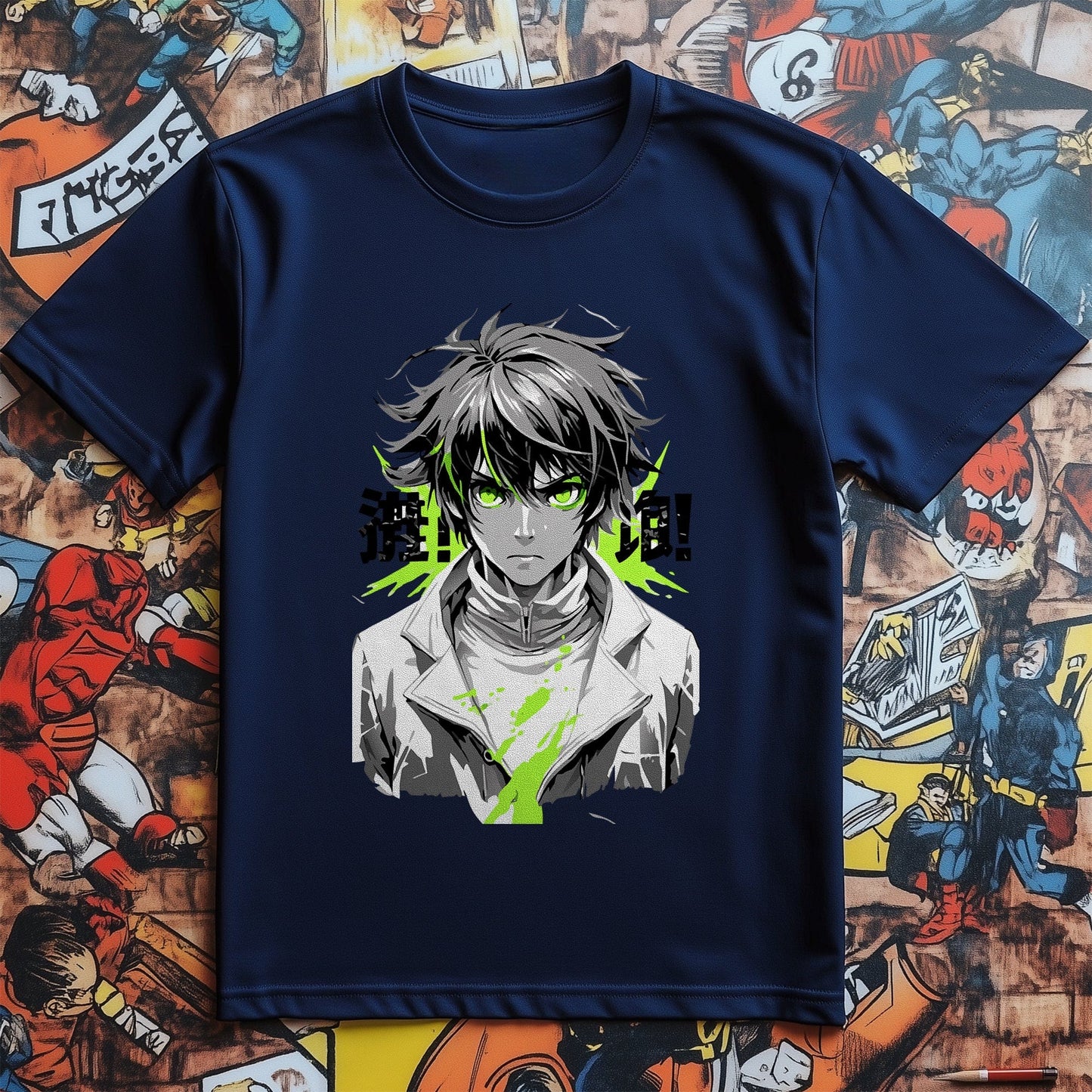 Green Eyes Anime Character T-shirt