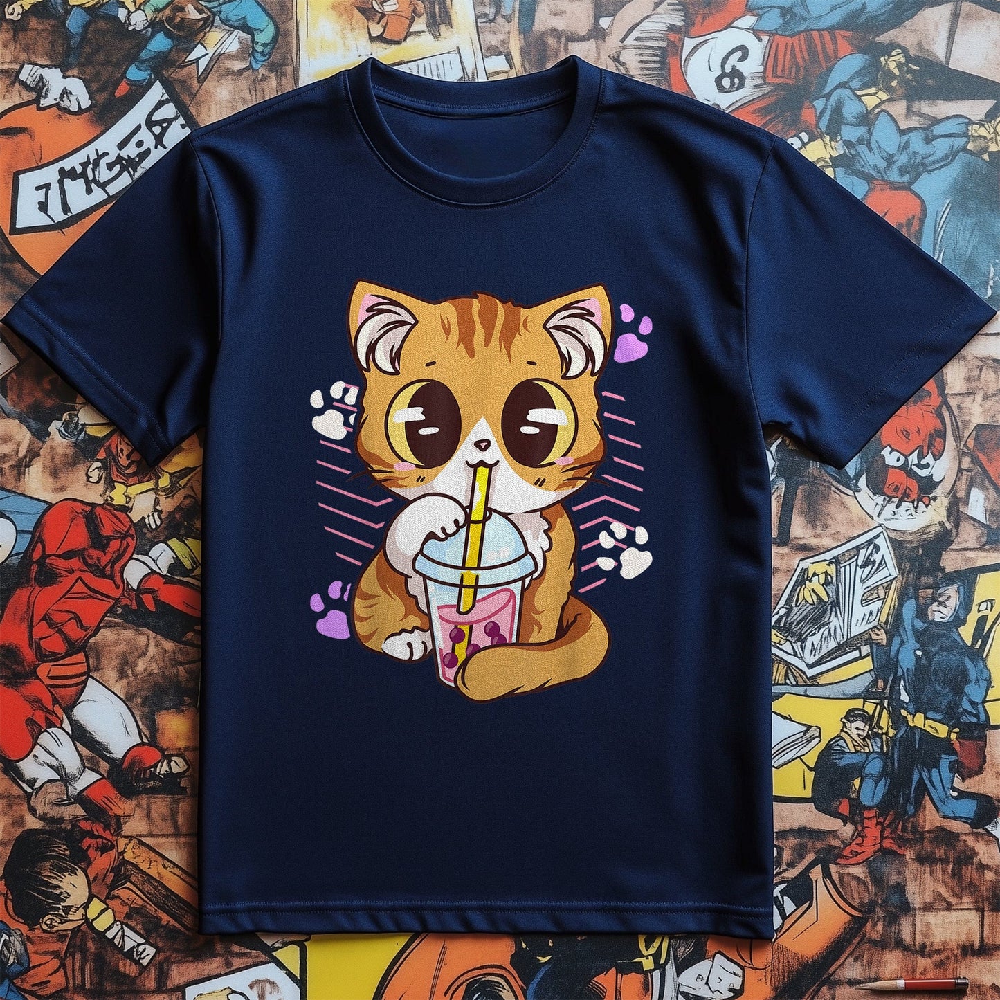 Cute Kawaii Cat Boba T-shirt