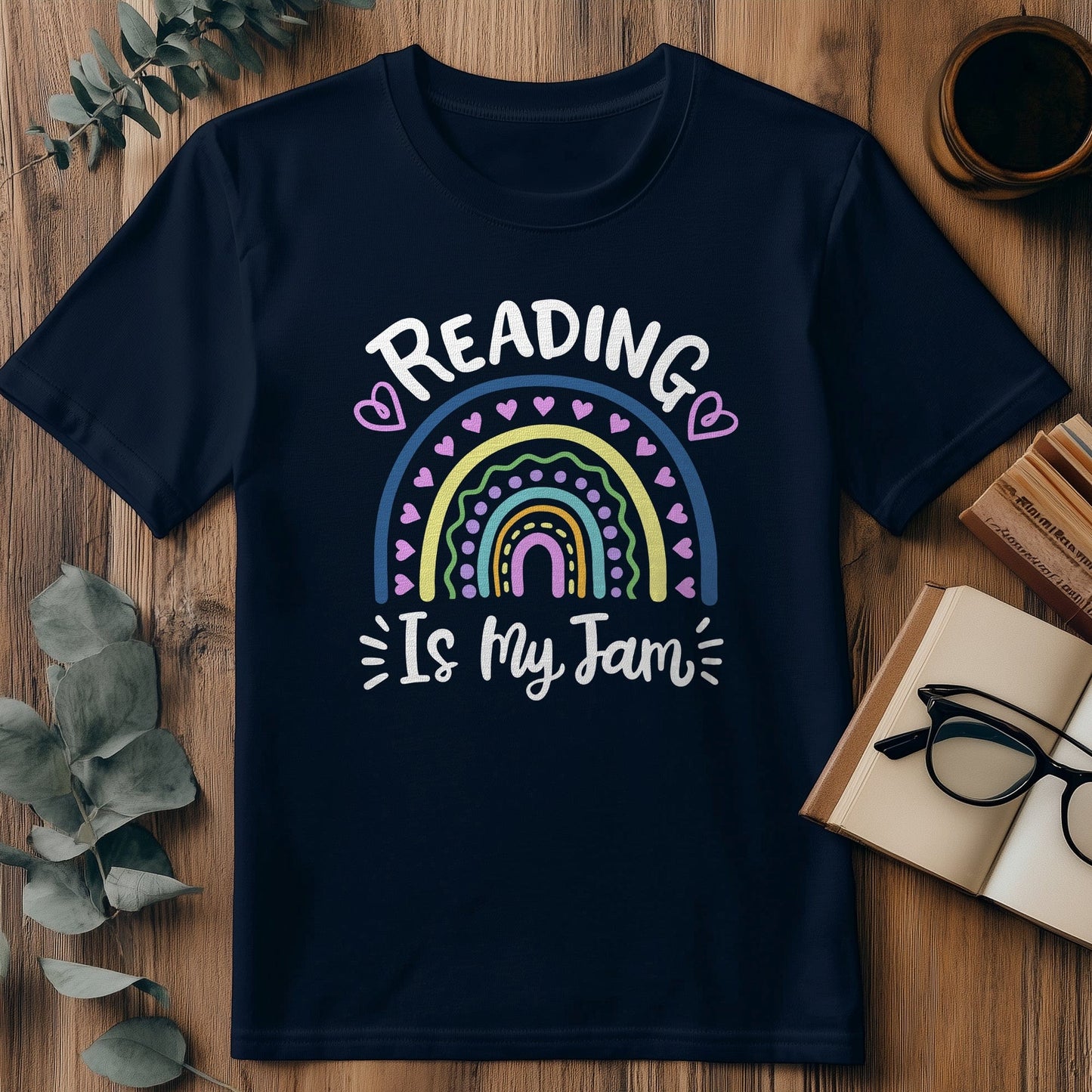 Reading Jam Rainbow  Kids Tee