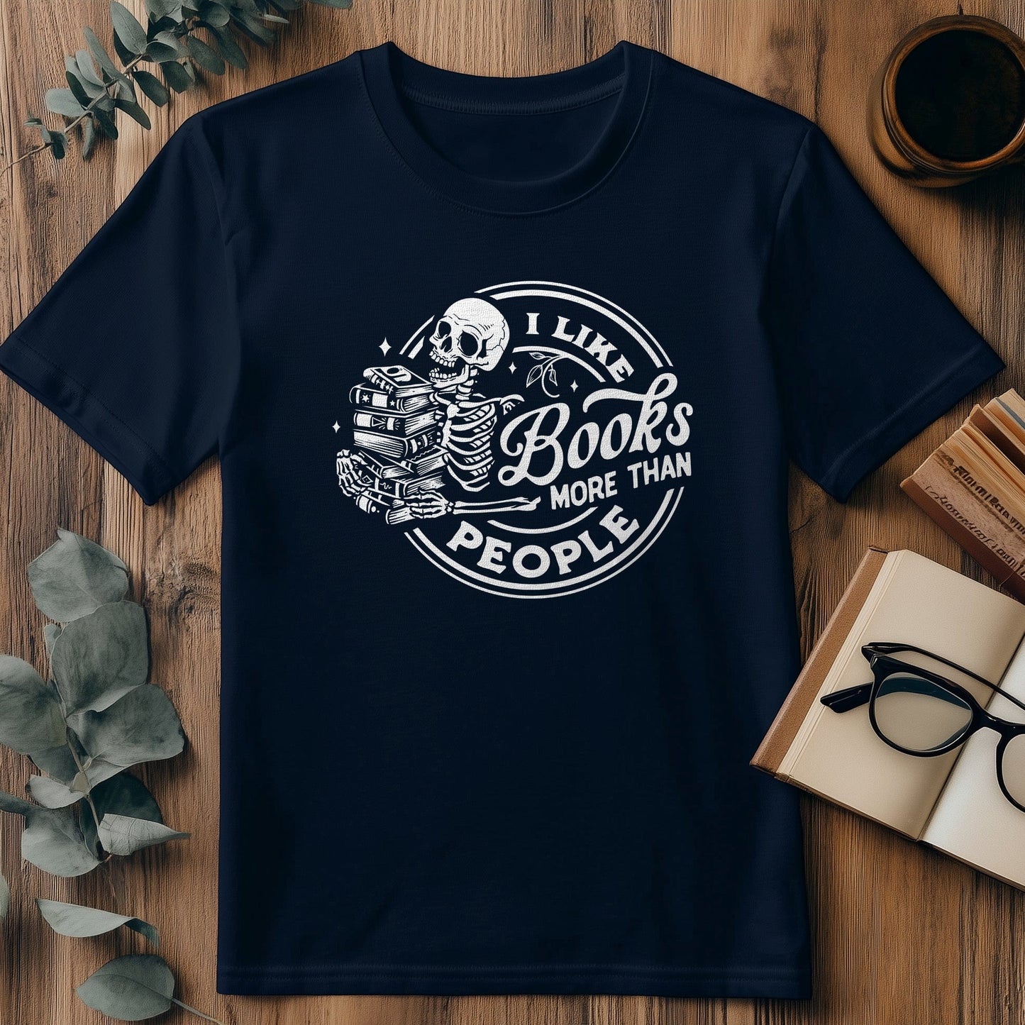 I Like Books More Than People T-Shirt