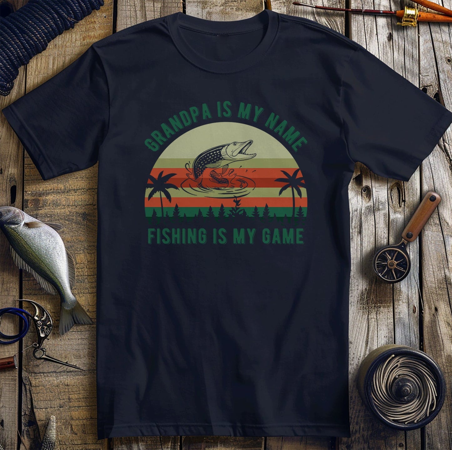 Grandpa Fishing Is My Game T-Shirt
