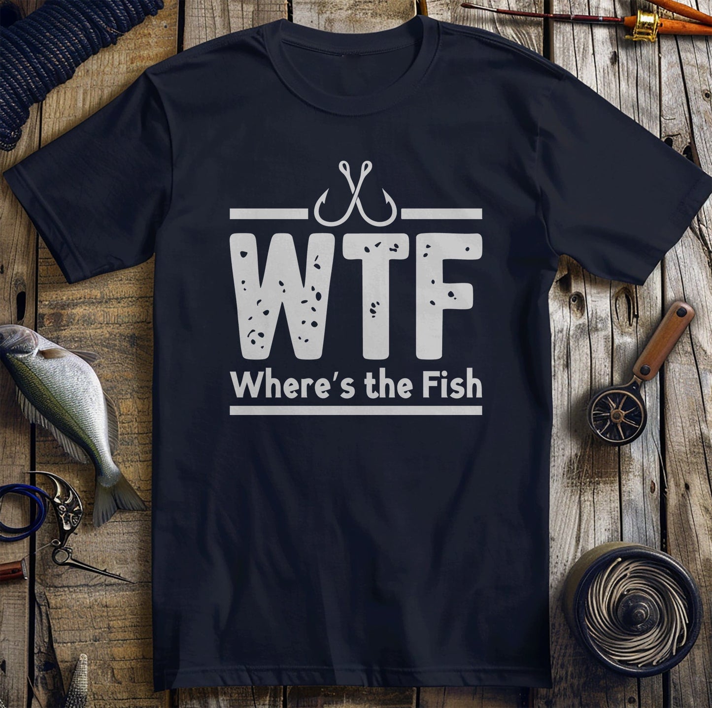 WTF Wheres the Fish 4? t-shirt