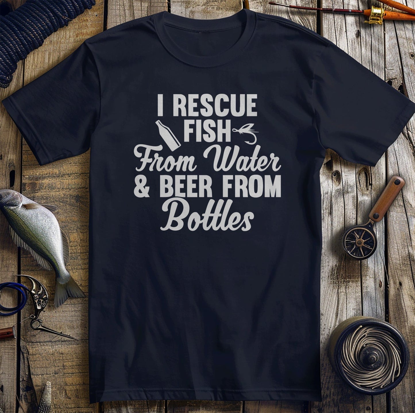 Rescue Fish & Beer 3 T-shirt