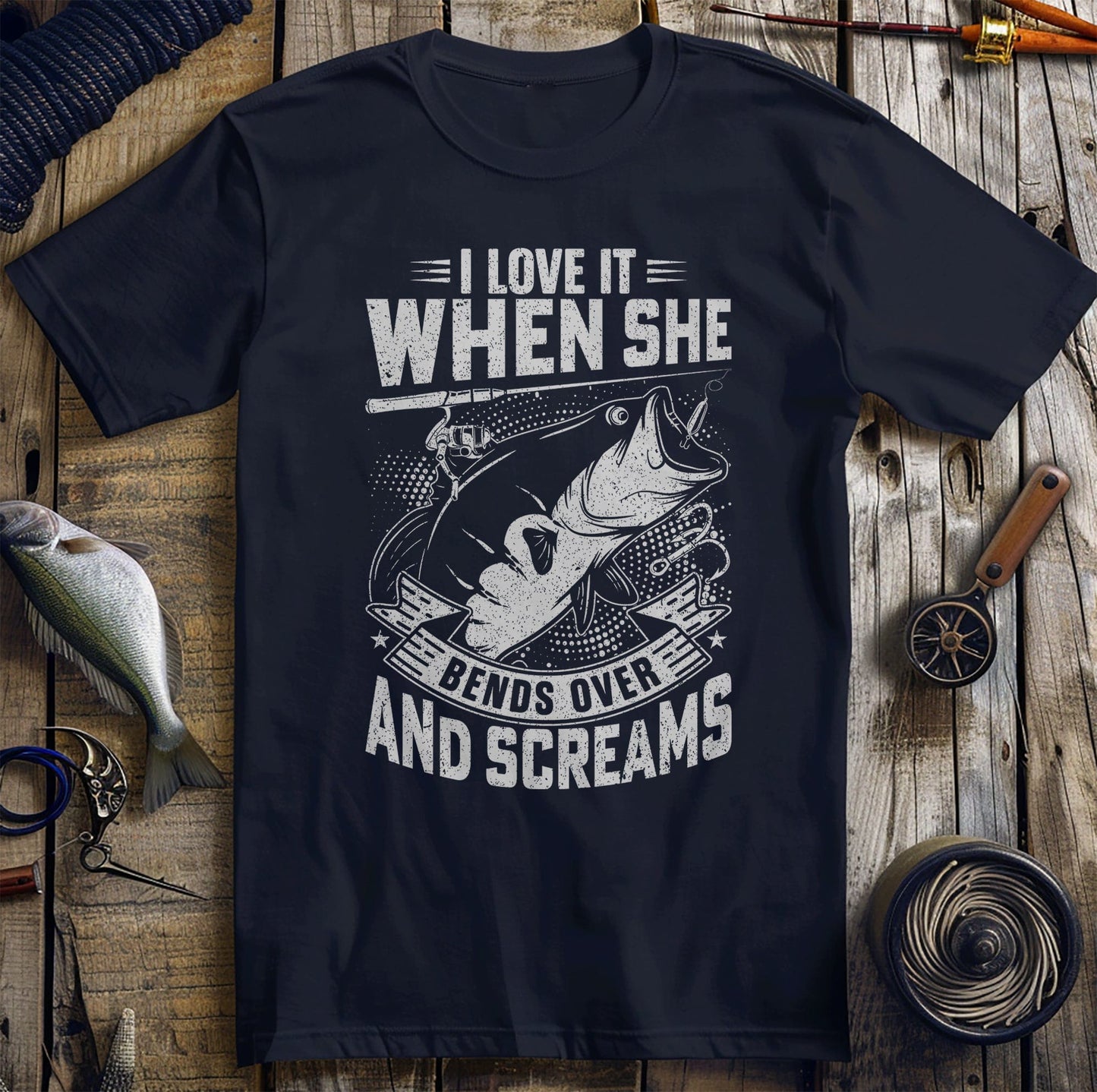 Bend Over Fish 1 T-shirt